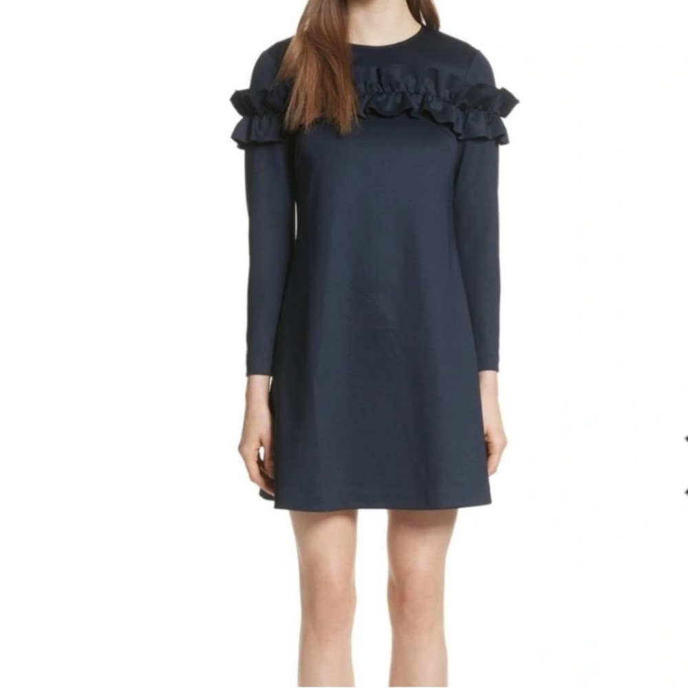 Ted Baker London Navy Ruffle Bodice Tunic Dress